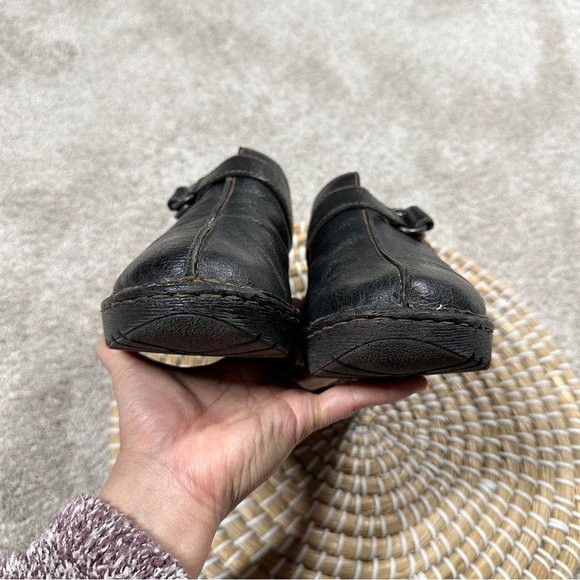 b.o.c Women’s Leather Mule Clogs Sandals Slip On Comfort Pilgrim in Black Size 9 - Picture 10 of 16